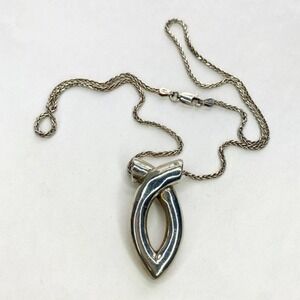 BRUTALIST Sterling Silver Heart Pendant Necklace